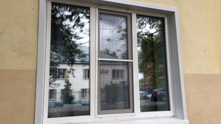 Наружные откосы из металла на окнах ПВХ г.Шатура, ул. Клары Цеткин